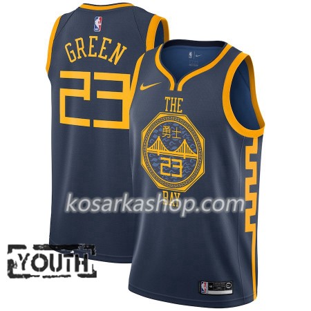 Dres Golden State Warriors Draymond Green 23 Nike 2018-19 City Edition Navy Swingman - Dječji